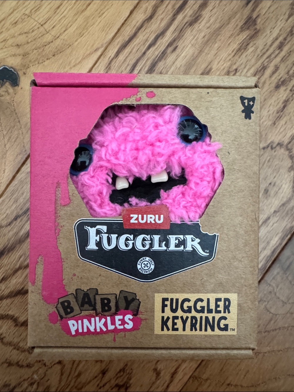 Complete set of Zuru Fuggler Baby Pinkles Keyring Pink Plush Monster (Set of 6) - Picture 5 of 10